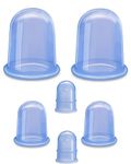 SHKIBY Silicone Cupping Therapy Sets (6-Pc Kit) - Included 2 Pcs Facial Suction Cups, Anti Cellulite Cup Massager - Vacuum Suction Cup for Cellulite Treatment - Amazing Cellulite Remover