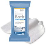 Stryker - Sage Essential Bath Cleansing Washcloths - 30 Packages, 240 Cloths - Fragrance Free, No-Rinse Bathing Wipes, Ultra-Soft and Medium Weight Cloth, Hypoallergenic