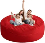 HABUTWAY XX-Large Bean Bag Chair: Giant 7' Memory Foam Furniture Bean Bag Chairs for Adults with Microfiber Cover 7Ft (Red)