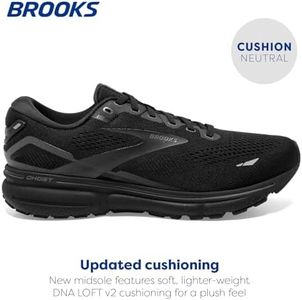 Brooks Ghost 15 Men’s Running Shoes, Black/Ebony – UK Size 10