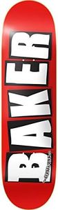 Baker Brand Logo Skateboard Deck -8.0 Red/White DECK ONLY