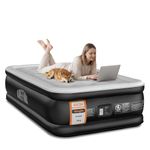 Airefina Single Airbed, Inflatable Mattress with Built-in Electric Pump, Blow Up Bed Fast Inflation in 3 Mins, Anywhere Comfortable Air Mattress with Carry Bag -190 × 99 × 46 cm