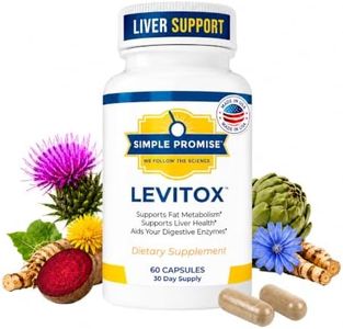 Simple Promise Levitox - Milk Thistle Liver Detox Supplement with Dandelion Root and Artichoke Extract - Supports Liver Health, Metabolism and Digestion - 60 Capsules