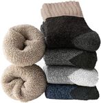 VoJoPi Wool Socks Mens Thick 5 Pair