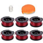 Bekasa Strimmer Spool for Black Decker, AF-100-3ZP & A6481 Replacement 30FT Auto Feed Spool Line Replace GL280,GLC2500 Series Line String Trimmers Spools with Cap and Spring (6)