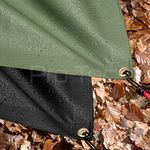 PVC 600gsm Extra Heavy Duty Green Tarpaulin Waterproof Ground Cover Thick Lorry Tarp Sheet 8ft X 10ft (2.4m x 3m)