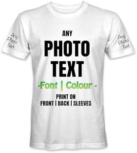 T-Shirt Unisexe Personnalisé à Manches Courtes - Blanc - S - Votre Propre Design et Texte