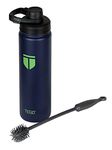 TEGO Rapid Insulated Water Bottle Vacuum Sealed Stainless Steel with Cleaning Brush - Navy Blue-Gym, Thermos, Shaker, Sports