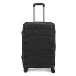 Aristocrat Porto 75 Cms Large Check-in Polypropylene Harsided 8 Wheels Luggage/Hardshell Suitcase/4 Wheel Inline Trolley Bag - Black