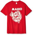 Nintendo Men's So Mario T-Shirt, Red, Large