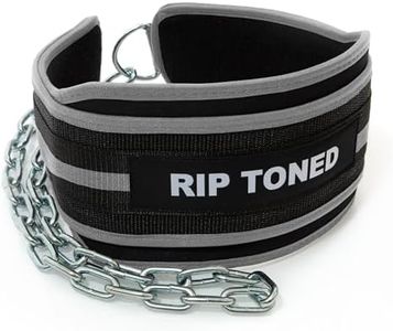 Rip Toned Dip Belt for Weight lifting, Pull Ups, Dips, Chin Ups - 36" Heavy Duty Steel Chain - Weight Belt with Chain for Weight Lifting, Powerlifting, and Strength Training