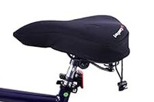 Ammaco Mens bike seat soft gel extreme comfort padded spin class saddle cushion cover black