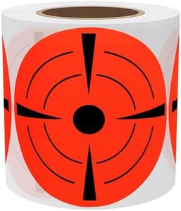 Hybsk Target Pasters 4 Inch Round Adhesive Shooting Targets - Target Dots - Fluorescent Red and Black (4 inch, Fluorescent Red)