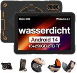 AGM PAD P2 Active Outdoor Tablet Android 14 (2024) with Case, 360° Rotating Stand, Shoulder Strap, 16 (8+8) GB + 256 GB, 11 Inch FHD Display, 50 MP + 8 MP, Dual SIM 4G/5G WiFi/OTG/IP69K/Widevine