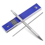 Full Metal Mechanical Pencil 2.0 mm Mechanical Lead Holder Clutch Pencil Artist Mechanical Pencils for Drawing, Sketching, Architecture Drafting