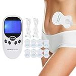 Digital Electronic Muscle Stimulator, TENS Device for Pain Relief, with Two outputs, 6 Modes and 8 electrodes, TENS Massage Device for Back Neck Pressure Sciatica Pain Relief