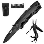 Rush Deer Pocket Knife - Folding EDC Multitool for Men, Small and Versatile Camping, Fishing, and Hiking Accessories Set