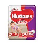 Huggies Wonder Pants Medium (M) Size Baby Diaper Pants, 20 count, with Bubble Bed Technology for comfort