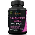 D-Mannose - 1500 mg - Health Food Supplement - 120 Vegan Caplets - Helps Support a Healthy Urinary Tract & Bladder