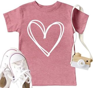 Toddler Love Heart Shirts Boys Girls Valentines Graphic T-Shirt Valentine Short Sleeve Tee Tops