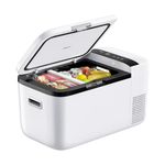ICECO GO20 Dual Zone 12 Volt Refrigerator, 12V Car Refrigerator with Secop Compressor, Separate Control, DC & AC, 0℉ - 50℉, Portable Freezer Compressor Cooler for Outdoor, White, 21 Quart(20 Liter)
