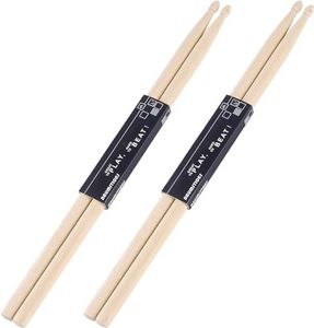 OIETON 2 Pairs Drum sticks 7A Classic Maple Wood Drumsticks Wood Tip Drumstick for Adults Kids and Beginners