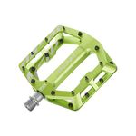 Funn Funndamental Flat Pedals - Wide Platform Bicycle Pedals for BMX/MTB Mountain Bike, Adjustable Grip for Outstanding Stability, 9/16-inch CrMo Axle (Green)