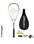 Dunlop Hyper Lite Ti 4.0 Squash Racket + 3 Squash Balls