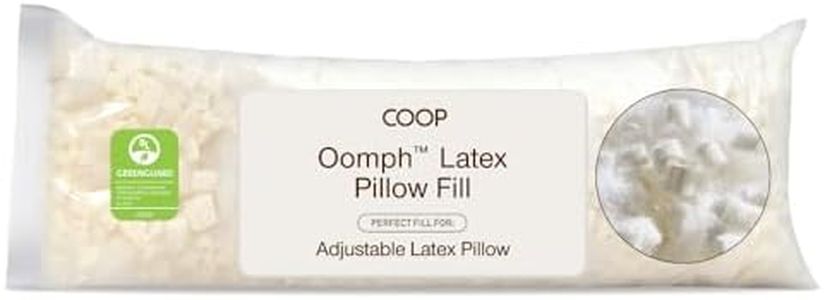 Coop Home Goods Extra Oomph Latex Pillow Fill, 1/2 Lb Bag of Cross-Cut Talalay Latex and Microfiber Stuffing, Supportive, Naturally Cooling, Eco-Friendly Filler for Bed Pillows