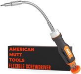 Mutt Tools 12 in 1 Ratcheting Flexible Screwdriver for Tight Spaces – Flexible Shaft Screwdriver with Bit Holder and Bendable Extension