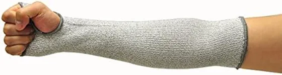 G & F 58122XL CUTShield 14-Inch Long Sleeve with Thumb Hole, Cut Resistant Level 5, Slash Resistant Sleeve(Larger Arm Width compared to size Large), Grey, X-Large, 1 Piece