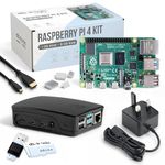 db-tronic Raspberry Pi 4 4GB Starter Kit | 64GB Black Edition | 15W Power Supply | Case with 4x Heatsinks | 4K Micro HDMI Cable | Ideal for Smart Home, Retro Gaming & Home Assistant