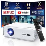 [NetfIix Officially & DoIby Audio] Aurzen Eazze D1 4K Supported Smart Projector with Auto Focus & Auto Keystone, 50% Zoom, HDR 10, 60Hz Portable Projector for iOS/Android/USB/TV Stick