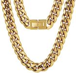 KRKC&CO 12mm Cuban Link Chain, 18K 