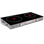 Megachef Ceramic Infrared Double Hob 63 cm Black