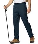 BGOWATU Men's Hiking Pants Quick Dry Lightweight Outdoor Cargo Fishing Jogging Pants with Zipper Pockets Navy M