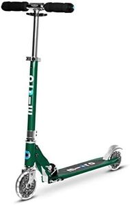 micro Sprite LED Kinder Kinderscooter | Cityroller mit LED-Rollen | klappbar und Lenker höhenverstellbar | ab 5 J. | Tretroller in 6 Farben erhältlich (Forest Green)