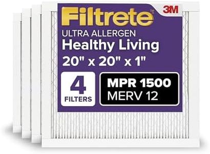 Filtrete Healthy Living Ultra Allergen Reduction AC Furnace Air Filter, MPR 1500, 20 x 20 x 1-Inches, 4-Pack