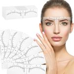 Abeillo 120 PCS Eyebrow Ruler Stencil - Clear Disposable Brow Ruler Sticker, Eyebrow Shaping, Tinting and Microblading Template, Eye Brow Measuring Shaper and Mapping Tool(120PCS)