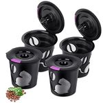 Kicovitifa Reusable K Cups for K-Mini/K-Duo, 4 Pack Reusable Coffee Filters Pods for Keurig, BPA Free Refillable Single K Cups for Keurig K-Mini, K-Duo, 1.0 & 2.0 Series