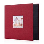 Artmag Fabric Photo Album 4x6 600 Large Capacity for Family Wedding Anniversary Linen Album Holds 600 Horizontal and Vertical Photos (600 Pockets, Red)