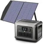 ALLPOWERS R1500 Portable Power Station with SP027 Solar Panel, 1800W 1152Wh LiFePO4 Solar Generator with 100W Panel Included, Solar Power with UPS Function, Fast Charging