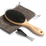 LORSEX Hair Brush, Boar Bristle Brush for Women Men Kids, Boar Bristle HairBrush for Thin Fine Wet/Dry Hair Smoothing Massaging Detangling