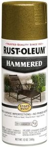 Rust-Oleum 7210830 Stops Rust Hammered Spray Paint, 12 Oz, Gold, 12 Ounce (Pack of 1), 12 Fl Oz