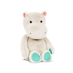 B. Softies – Plush Hippo – Stuffed Animal – Soft & Gray Hippopotamus Toy – Washable Toys for Baby, Toddler, Kids – 0 Months + – Happyhues - Gerry Grey (Light Gray)