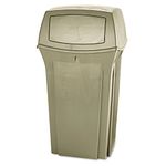 Rubbermaid Commercial Ranger Trash Can, 35 Gallon, Beige, FG843088BEIG