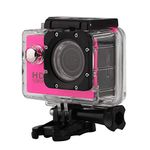 Mabron Action Camera 1080P 12MP Sports Camera Full HD 2.0 Inch Action Cam 30m/98ft Underwater Waterproof Snorkel surf Camera with Wide-Angle Lens and Mounting Accessories Kit for Youtuber - Pink