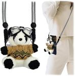 XODITO Cute Panda Back Clip for Phone with Durable Crossbody Phone Lanyard Universal anti-lost Hanging Neck Strap for Most Smartphone