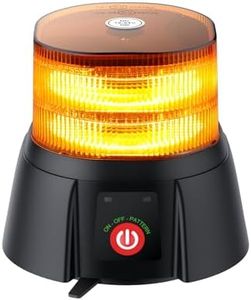 EYPINS 72LED Amber Rooftop Strobe Beacon Light, 12 Modes Magnetic Rechargeable Waterproof Emergency Warning Strobe Lights for Trucks, Trailers, Construction Vehicles