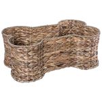 DII Bone Dry Small Hyacinth Bone Shape Storage Basket, 18x11x7.5", Pet Organizer Bin for Home Décor, Pet Toy, Blankets, Leashes and Food